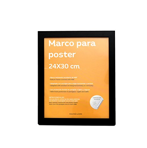 Marco Negro para Fotos, Posters, Diplomas con tamaño 24x30cm-Nacnic-Nacnic Estudio SL