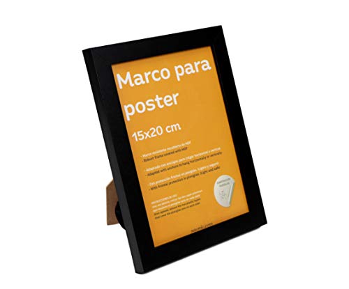 Marco Negro tamaño 15x20cm. Marco Negro para Fotos, Posters, Diplomas,-Nacnic-Nacnic Estudio SL