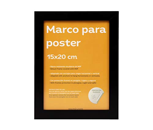 Marco Negro tamaño 15x20cm. Marco Negro para Fotos, Posters, Diplomas,-Nacnic-Nacnic Estudio SL
