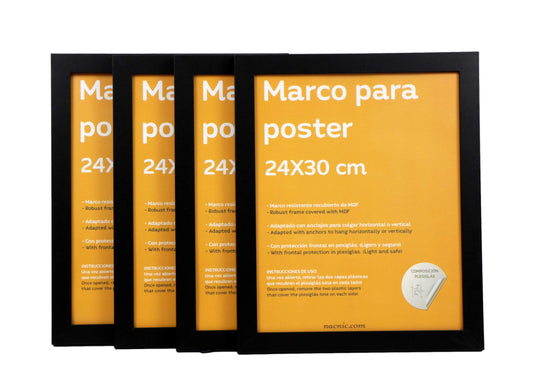 Marco Negro tamaño 30x40cm. Marco Negro para Fotos, Posters, Diplomas,-Nacnic-Nacnic Estudio SL