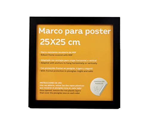 MARCOS CUADRADOS (NEGRO, 25x25 (4unid))-Nacnic-Nacnic Estudio SL