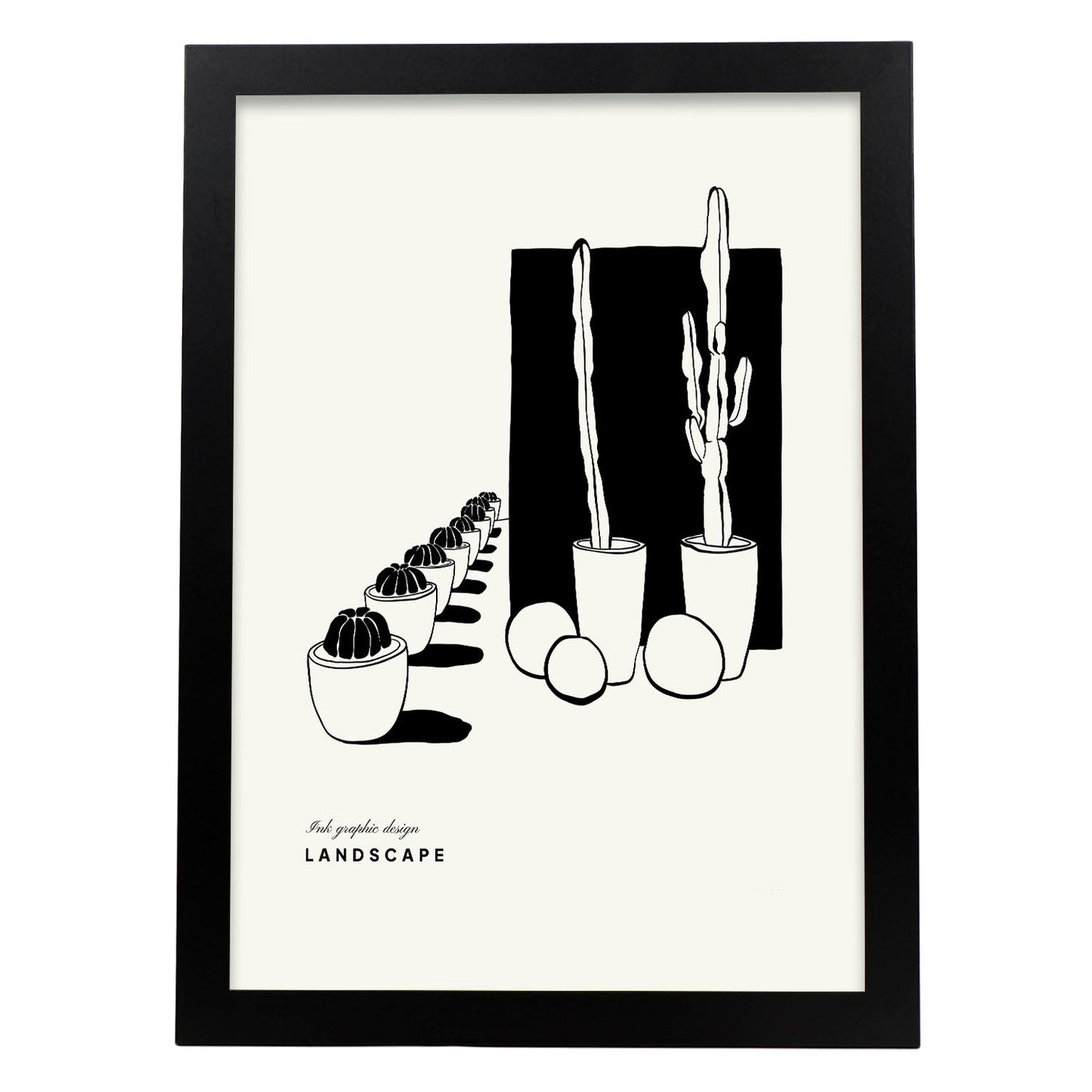 Medium Potted cactus-Artwork-Nacnic-A3-Sin marco-Nacnic Estudio SL