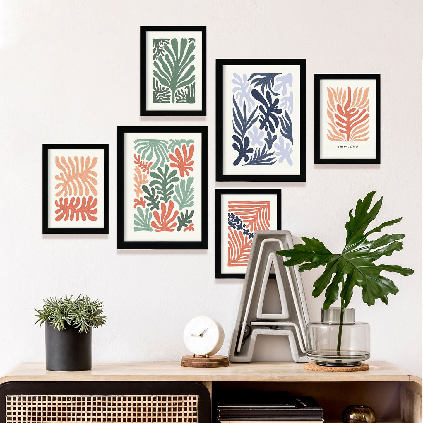 Minimalism Posters in Pastel Colours. Plant Patterns.-Artwork-Nacnic-Nacnic Estudio SL