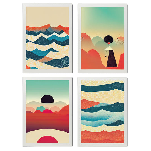 Modern Full Color Artistic Galaxy Illustrations for Interior Design and Decoration Size Set Collection 1-Artwork-Nacnic-A4-Marco Blanco-Nacnic Estudio SL