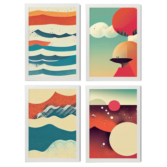 Modern Full Color Artistic Galaxy Illustrations for Interior Design and Decoration Size Set Collection 10-Artwork-Nacnic-A4-Marco Blanco-Nacnic Estudio SL