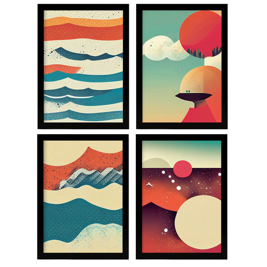 Modern Full Color Artistic Galaxy Illustrations for Interior Design and Decoration Size Set Collection 10-Artwork-Nacnic-A4-Sin Marco-Nacnic Estudio SL