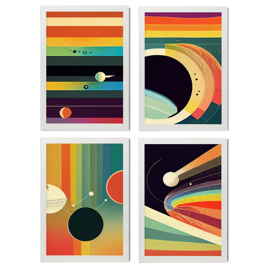 Modern Full Color Artistic Galaxy Illustrations for Interior Design and Decoration Size Set Collection 11-Artwork-Nacnic-A4-Marco Blanco-Nacnic Estudio SL