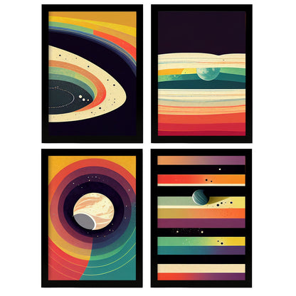 Modern Full Color Artistic Galaxy Illustrations for Interior Design and Decoration Size Set Collection 2-Artwork-Nacnic-A4-Sin Marco-Nacnic Estudio SL