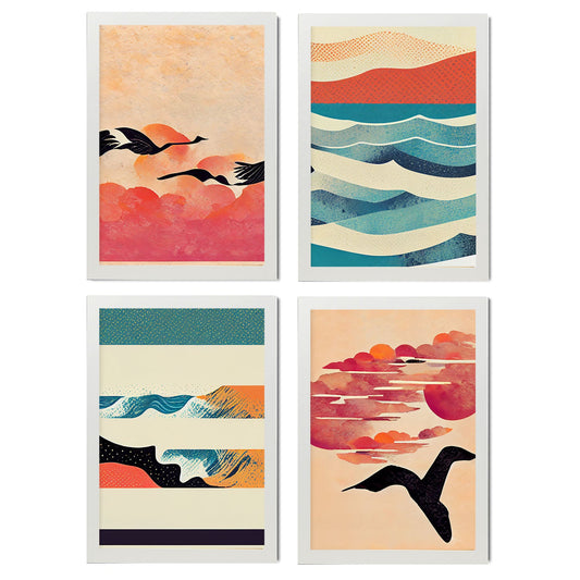 Modern Full Color Artistic Galaxy Illustrations for Interior Design and Decoration Size Set Collection 8-Artwork-Nacnic-A4-Marco Blanco-Nacnic Estudio SL