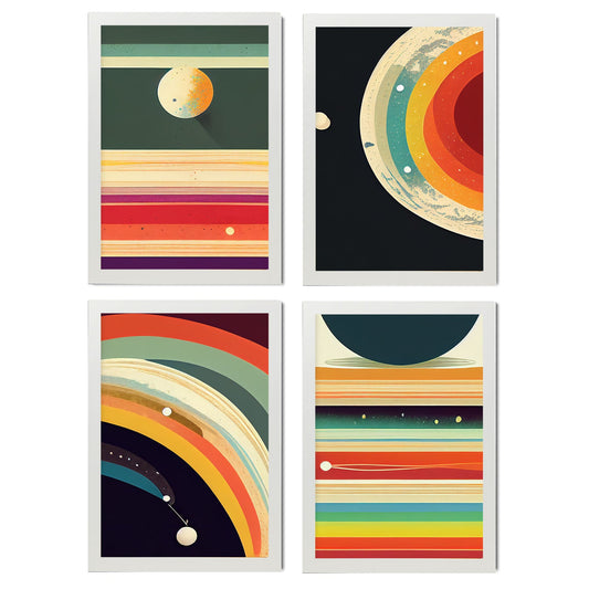 Modern Full Color Artistic Galaxy Illustrations for Interior Design and Decoration Size Set Collection 9-Artwork-Nacnic-A4-Marco Blanco-Nacnic Estudio SL