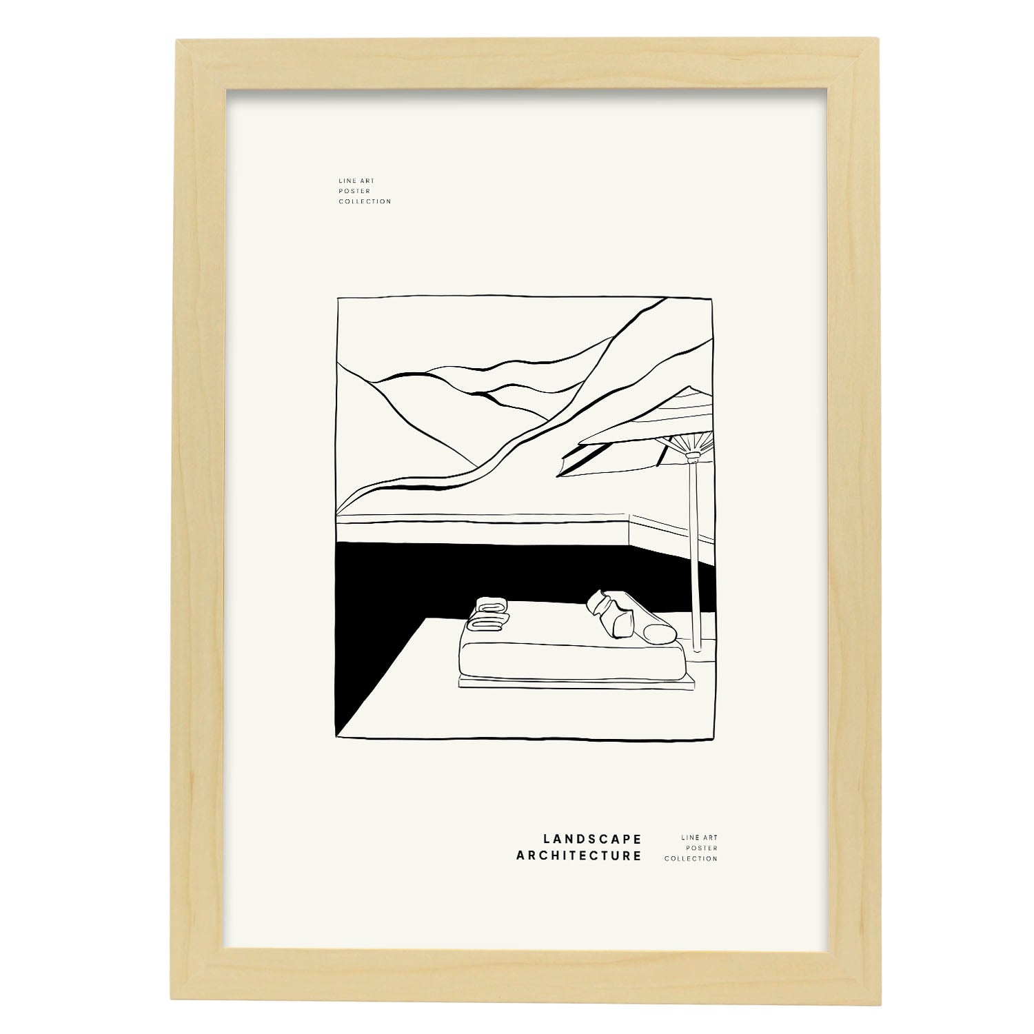 Mountain Pool Backuyard-Artwork-Nacnic-A3-Marco Madera clara-Nacnic Estudio SL