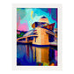 Museo Nacnic Guggenheim Bilbao España Pintura al óleo ST. Estampados de arte de pared estético para el diseño de dormitorio o sala de estar.-Artwork-Nacnic-A4-Marco Blanco-Nacnic Estudio SL