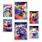 Conjunto Abstracto de Animales Nacnic_3, Láminas para Dormitorio