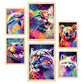 Conjunto Abstracto de Animales Nacnic_3, Láminas para Dormitorio