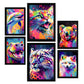 Conjunto Abstracto de Animales Nacnic_3, Láminas para Dormitorio