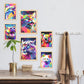 Conjunto Abstracto de Animales Nacnic_3, Láminas para Dormitorio