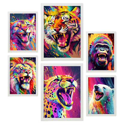 Conjunto de Láminas de Animales Abstractos Nacnic_6