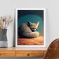 Nacnic Abstract Sleeping Fluffy Fennec Fox Precisionism Sty. Estampados de arte de pared estético para el diseño de dormitorio o sala de estar.-Artwork-Nacnic-Nacnic Estudio SL
