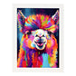 Lámina Nacnic de Alpaca Sonriente en Estilo Lisa Fran Abstracto