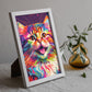 Lamina Nacnic de Gato Sonriente Abstracto Estilo Lisa Fran