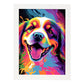 Lámina Abstracta de Perro Sonriente al Estilo Lisa Fran Nacnic