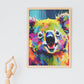 Lámina Nacnic Abstracto Koala Sonriente Estilo Lisa Fran