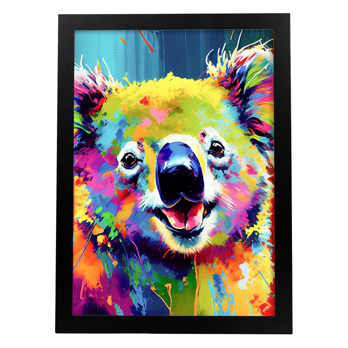 Lámina Nacnic Abstracto Koala Sonriente Estilo Lisa Fran