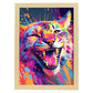 Nacnic Lámina de Lince Sonriente Abstracto en Estilo Lisa Fran_2