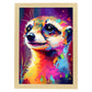Lámina Nacnic de Meerkat Sonriente Estilo Lisa Fran Abstracto