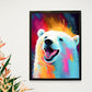 Lámina Nacnic de Oso Polar Sonriente en Estilo Lisa Fran Abstracto