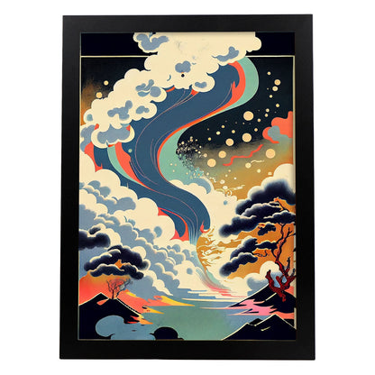 Nacnic Abstract Surreal Ukiyo 11. estampados de arte estético de pared para el diseño de dormitorio o sala de estar.-Artwork-Nacnic-A4-Sin marco-Nacnic Estudio SL