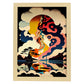 Nacnic Abstract Surreal Ukiyo 17. estampados de arte estético de pared para el diseño de dormitorio o sala de estar.-Artwork-Nacnic-A4-Marco Madera clara-Nacnic Estudio SL