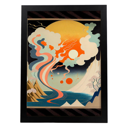 Nacnic Abstract Surreal Ukiyo 18. estampados de arte estético de pared para el diseño de dormitorio o sala de estar.-Artwork-Nacnic-A4-Sin marco-Nacnic Estudio SL