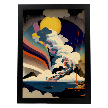 Nacnic Abstract Surreal Ukiyo 23. estampados de arte estético de pared para el diseño de dormitorio o sala de estar.-Artwork-Nacnic-A4-Sin marco-Nacnic Estudio SL