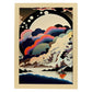Nacnic Abstract Surreal Ukiyo 26. estampados de arte estético de pared para el diseño de dormitorio o sala de estar.-Artwork-Nacnic-A4-Marco Madera clara-Nacnic Estudio SL