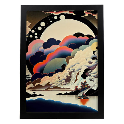 Nacnic Abstract Surreal Ukiyo 26. estampados de arte estético de pared para el diseño de dormitorio o sala de estar.-Artwork-Nacnic-A4-Sin marco-Nacnic Estudio SL