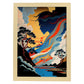 Nacnic Abstract Surreal Ukiyo 27. estampados de arte estético de pared para el diseño de dormitorio o sala de estar.-Artwork-Nacnic-A4-Marco Madera clara-Nacnic Estudio SL