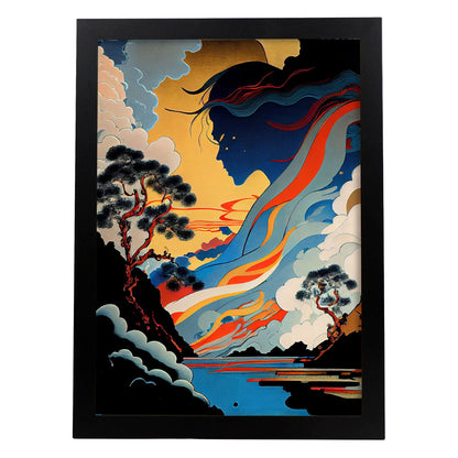 Nacnic Abstract Surreal Ukiyo 27. estampados de arte estético de pared para el diseño de dormitorio o sala de estar.-Artwork-Nacnic-A4-Sin marco-Nacnic Estudio SL