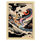 Nacnic Abstract Surreal Ukiyo 28. estampados de arte estético de pared para el diseño de dormitorio o sala de estar.-Artwork-Nacnic-A4-Marco Madera clara-Nacnic Estudio SL