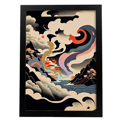 Nacnic Abstract Surreal Ukiyo 28. estampados de arte estético de pared para el diseño de dormitorio o sala de estar.-Artwork-Nacnic-A4-Sin marco-Nacnic Estudio SL