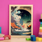 Nacnic Abstract Surreal Ukiyo 2. estampados de arte estético de pared para el diseño de dormitorio o sala de estar.-Artwork-Nacnic-Nacnic Estudio SL