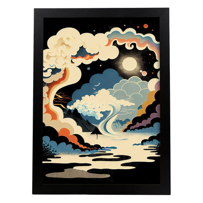 Nacnic Abstract Surreal Ukiyo 30. estampados de arte estético de pared para el diseño de dormitorio o sala de estar.-Artwork-Nacnic-A4-Sin marco-Nacnic Estudio SL
