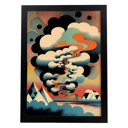 Nacnic Abstract Surreal Ukiyo 37. estampados de arte estético de pared para el diseño de dormitorio o sala de estar.-Artwork-Nacnic-A4-Sin marco-Nacnic Estudio SL