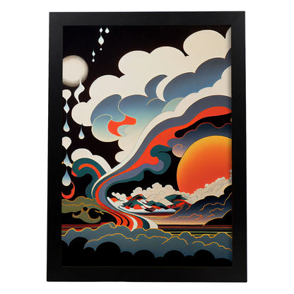 Nacnic Abstract Surreal Ukiyo 4. estampados de arte estético de pared para el diseño de dormitorio o sala de estar.-Artwork-Nacnic-A4-Sin marco-Nacnic Estudio SL