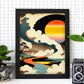 Nacnic Abstract Surreal Ukiyo 7. estampados de arte estético de pared para el diseño de dormitorio o sala de estar.-Artwork-Nacnic-Nacnic Estudio SL