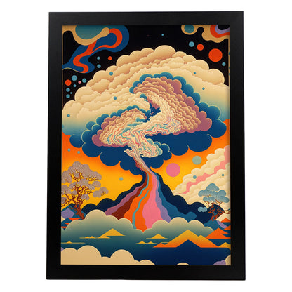 Nacnic altamente detallado geométrico psicodélico ukiyo 10. estampados de arte estético de pared para el diseño de dormitorio o sala de estar.-Artwork-Nacnic-A4-Sin marco-Nacnic Estudio SL