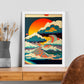 Nacnic altamente detallado geométrico psicodélico ukiyo 1. estampados de arte estético de pared para el diseño de dormitorio o sala de estar.-Artwork-Nacnic-Nacnic Estudio SL