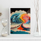 Nacnic altamente detallado geométrico psicodélico ukiyo 2. estampados de arte de pared estético para el diseño de dormitorio o sala de estar.-Artwork-Nacnic-Nacnic Estudio SL
