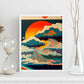 Nacnic altamente detallado geométrico psicodélico ukiyo 5. estampados de arte estético de pared para el diseño de dormitorio o sala de estar.-Artwork-Nacnic-Nacnic Estudio SL