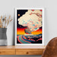 Nacnic altamente detallado geométrico psicodélico ukiyo 6. estampados de arte estético de pared para el diseño de dormitorio o sala de estar.-Artwork-Nacnic-Nacnic Estudio SL